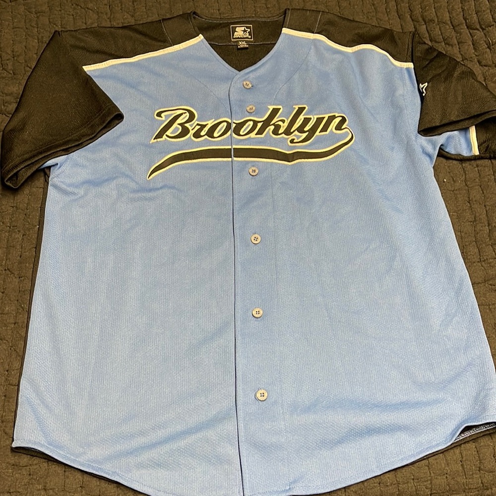 Mens XXL Starter Brooklyn Baseball Jersey
